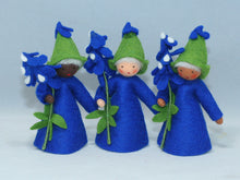 Bluebonnet Fairy Doll – 2.5" & 3” Handmade Felt Waldorf Decoration by Ambrosius