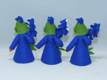 Bluebonnet Fairy Doll – 2.5" & 3” Handmade Felt Waldorf Decoration by Ambrosius