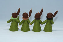 Cattail Fairy Doll – 3” Handmade Felt Waldorf Decoration by Ambrosius