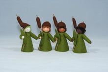 Cattail Fairy Doll – 3” Handmade Felt Waldorf Decoration by Ambrosius