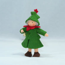 Handmade Christmas Tree Pixie Doll by Ambrosius – Eco-Friendly Wool Felt Waldorf Toy from Eco Flower Fairies LLC