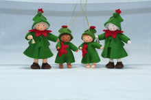 Christmas Tree Pixie Doll – 2" & 3" Handmade Felt Waldorf Decorations by Ambrosius