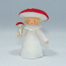 Handmade Fly Agaric Mushroom Fairy Doll by Ambrosius – Eco-Friendly Wool Felt Waldorf Toy from Eco Flower Fairies LLC