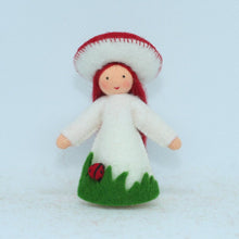 Handmade Fly Agaric Fairy Doll by Ambrosius – Eco-Friendly Wool Felt Waldorf Toy from Eco Flower Fairies LLC