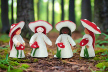 Handmade Fly Agaric Mushroom Fairy Doll by Ambrosius – Eco-Friendly Wool Felt Waldorf Toy from Eco Flower Fairies LLC