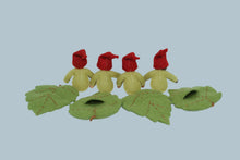 Gnome World - Forest Gnome Family Doll Set with Oak Tree Stump House – 2.5" & 3” Handmade Felt Waldorf Decorations by Ambrosius