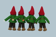 Gnome World - Forest Gnome Family Doll Set with Oak Tree Stump House – 2.5" & 3” Handmade Felt Waldorf Decorations by Ambrosius
