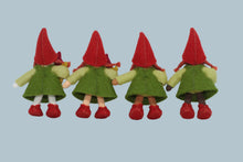 Gnome World - Forest Gnome Family Doll Set with Oak Tree Stump House – 2.5" & 3” Handmade Felt Waldorf Decorations by Ambrosius