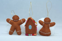 Christmas Gingerbread Doll and Cookie – 1.5" & 2.5” Handmade Felt Waldorf Decorations by Ambrosius