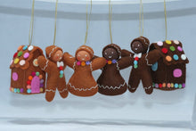 Christmas Gingerbread Doll and Cookie – 1.5" & 2.5” Handmade Felt Waldorf Decorations by Ambrosius