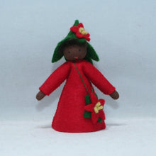 Handmade Poinsettia Fairy Doll by Ambrosius – Eco-Friendly Wool Felt Waldorf Toy from Eco Flower Fairies LLC