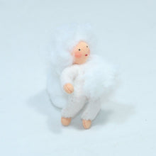 Handmade Snow Baby Doll by Ambrosius – Eco-Friendly Wool Felt Waldorf Toy from Eco Flower Fairies LLC