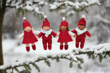 Handmade Santa's Helper Doll by Ambrosius – Eco-Friendly Wool Felt Waldorf Toy from Eco Flower Fairies LLC