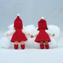 Santa's Helper Doll – 3" Handmade Felt Waldorf Decoration by Ambrosius