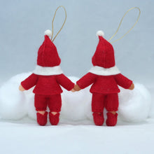 Santa's Helper Doll – 3" Handmade Felt Waldorf Decoration by Ambrosius