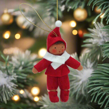 Handmade Santa's Helper Doll by Ambrosius – Eco-Friendly Wool Felt Waldorf Toy from Eco Flower Fairies LLC