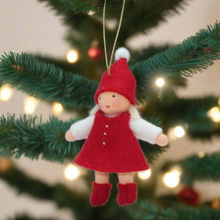 Handmade Santa's Helper Doll by Ambrosius – Eco-Friendly Wool Felt Waldorf Toy from Eco Flower Fairies LLC