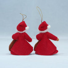 Santa Finger Puppet Doll – 2.5" Handmade Felt Waldorf Decoration by Ambrosius