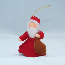 Handmade Santa Finger Puppet Doll by Ambrosius – Eco-Friendly Wool Felt Waldorf Toy from Eco Flower Fairies LLC