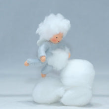 Handmade Snow Baby Doll by Ambrosius – Eco-Friendly Wool Felt Waldorf Toy from Eco Flower Fairies LLC