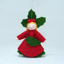 Handmade Holly Berry Princess Doll by Ambrosius – Eco-Friendly Wool Felt Waldorf Toy from Eco Flower Fairies LLC
