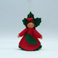 Handmade Holly Berry Princess Doll by Ambrosius – Eco-Friendly Wool Felt Waldorf Toy from Eco Flower Fairies LLC