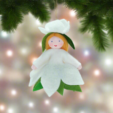 Handmade Christmas Rose Princess Doll by Ambrosius – Eco-Friendly Wool Felt Waldorf Toy from Eco Flower Fairies LLC