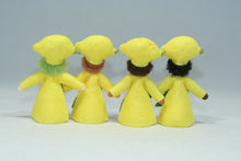 Lemon Fairy Doll – 2.5" & 3" Handmade Felt Waldorf Decoration by Ambrosius