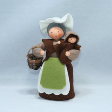 Handmade Mother Earth with Baby Seed Doll Set by Ambrosius – Eco-Friendly Wool Felt Waldorf Toy from Eco Flower Fairies LLC