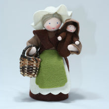 Handmade Mother Earth with Baby Seed Doll Set by Ambrosius – Eco-Friendly Wool Felt Waldorf Toy from Eco Flower Fairies LLC