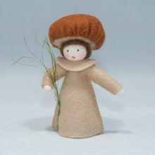 Handmade Porcini Mushroom Fairy Doll by Ambrosius – Eco-Friendly Wool Felt Waldorf Toy from Eco Flower Fairies LLC