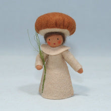 Handmade Porcini Mushroom Fairy Doll by Ambrosius – Eco-Friendly Wool Felt Waldorf Toy from Eco Flower Fairies LLC