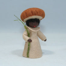Handmade Porcini Mushroom Fairy Doll by Ambrosius – Eco-Friendly Wool Felt Waldorf Toy from Eco Flower Fairies LLC