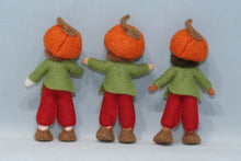 Pumpkin Pixie Doll – 2.5" & 3.5" Handmade Felt Waldorf Decorations by Ambrosius