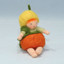 Handmade Pumpkin Pixie Doll by Ambrosius – Eco-Friendly Wool Felt Waldorf Toy from Eco Flower Fairies LLC