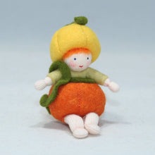 Handmade Pumpkin Pixie Doll by Ambrosius – Eco-Friendly Wool Felt Waldorf Toy from Eco Flower Fairies LLC