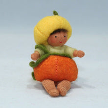 Handmade Pumpkin Pixie Doll by Ambrosius – Eco-Friendly Wool Felt Waldorf Toy from Eco Flower Fairies LLC