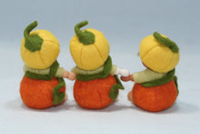 Pumpkin Pixie Doll – 2.5" & 3.5" Handmade Felt Waldorf Decorations by Ambrosius