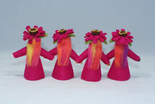 Zinnia Fairy Doll – 2.5" & 3" Handmade Felt Waldorf Decorations by Ambrosius