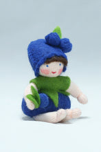 Blueberry Pixie Doll – 2.5” & 3.5” Handmade Felt Waldorf Decorations by Ambrosius