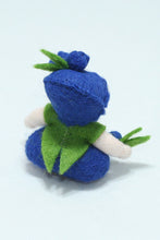 Blueberry Pixie Doll – 2.5” & 3.5” Handmade Felt Waldorf Decorations by Ambrosius