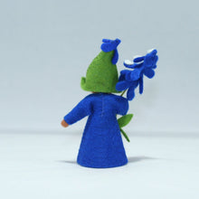 Bluebonnet Fairy Doll – 2.5" & 3” Handmade Felt Waldorf Decoration by Ambrosius