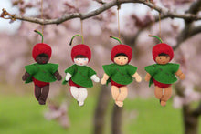 Handmade Cherry Baby Doll by Ambrosius – Eco-Friendly Wool Felt Waldorf Toy from Eco Flower Fairies LLC