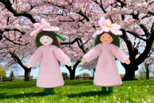 Cherry Blossom Fairy Doll – 2.5” Handmade Felt Waldorf Decoration by Ambrosius