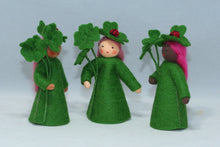 Clover Fairy Doll – 2.5” & 3" Handmade Felt Waldorf Decorations by Ambrosius