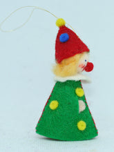 Jingle Clown Doll – 2" Handmade Felt Waldorf Decoration by Ambrosius
