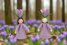 Crocus Fairy Doll – 2.5” Handmade Felt Waldorf Decoration by Ambrosius