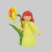 Daffodil Fairy Doll – 2.5” & 3" Handmade Felt Waldorf Decorations by Ambrosius