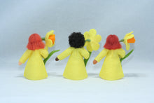 Daffodil Fairy Doll – 2.5” & 3" Handmade Felt Waldorf Decorations by Ambrosius