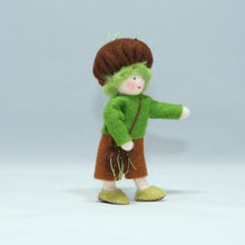 Naturekin World - Earth Child Doll – 3.5" Handmade Felt Waldorf Decoration by Ambrosius